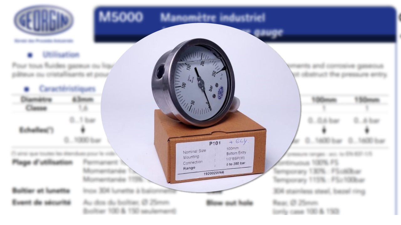 Thông số kỹ thuật đồng hồ đo áp lực M5000