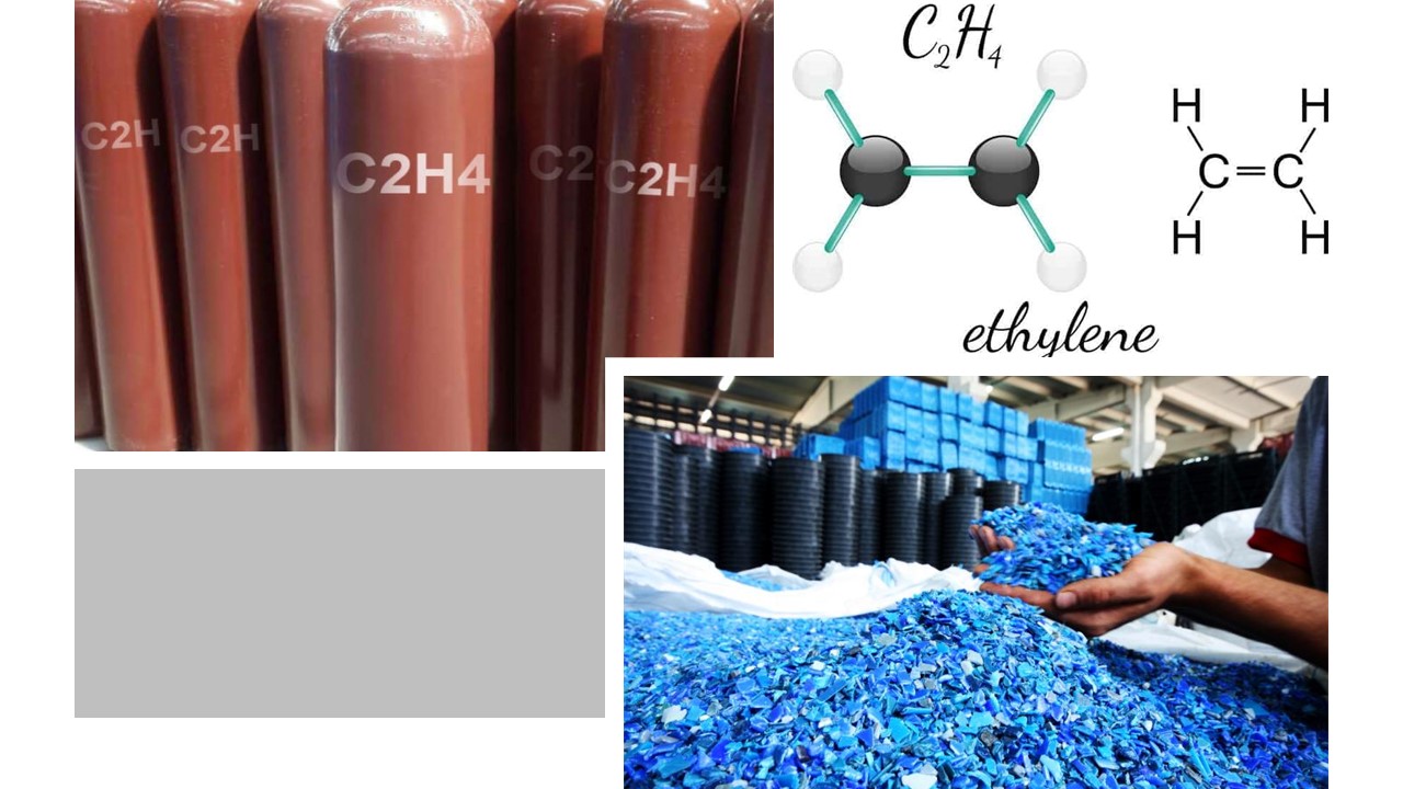 C2H4 chất hóa học thường ở dạng khí dùng sản xuất nhựa....