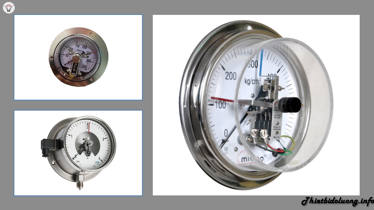 Đồng hồ 3 kim dạng vành đo áp suất